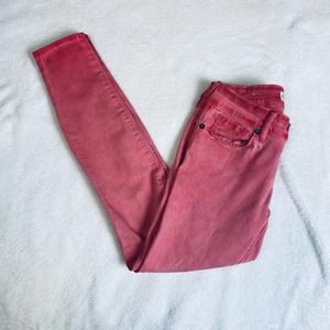 BULLHEAD DENIM "Ankle Skinniest" Super Skinny Jeans Pink Size 1 Cropped